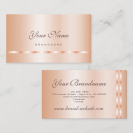 Einfache und stilvolle Rose Gold Blush Beruflich Visitenkarte