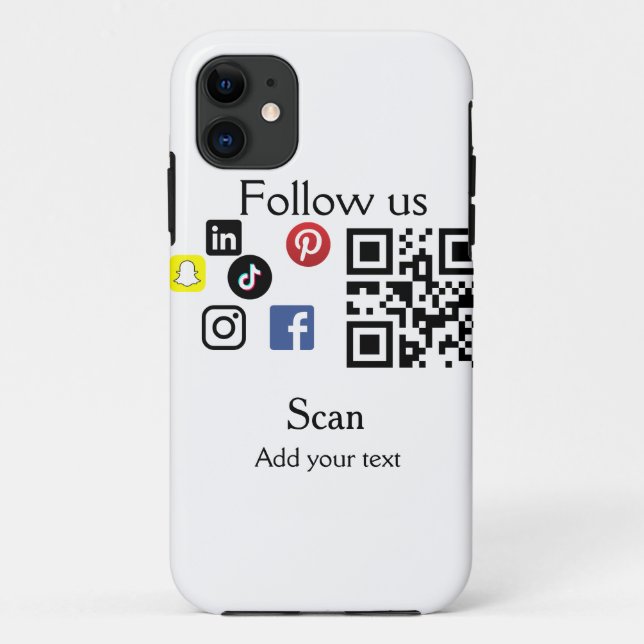 Einfache Unternehmenswebsite Barcode QR-Code Case-Mate iPhone Hülle (Rückseite)