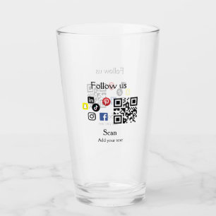 Einfache Unternehmenswebsite Barcode QR-Code Glas