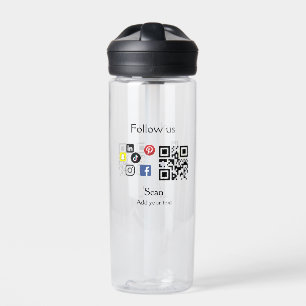 Einfache Unternehmenswebsite Barcode QR-Code Trinkflasche