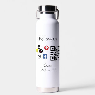 Einfache Unternehmenswebsite Barcode QR-Code Trinkflasche