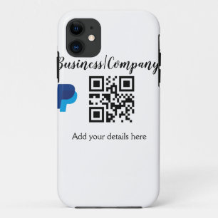 Einfache Unternehmenswebsite Barcode QR Name hinzu Case-Mate iPhone Hülle
