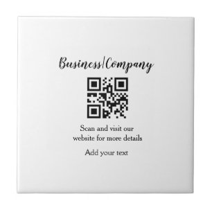 Einfache Unternehmenswebsite Barcode QR Name hinzu Fliese