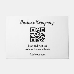 Einfache Unternehmenswebsite Barcode QR Name hinzu Fußmatte