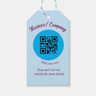 Einfache Unternehmenswebsite Barcode QR Name hinzu Geschenkanhänger
