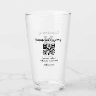 Einfache Unternehmenswebsite Barcode QR Name hinzu Glas