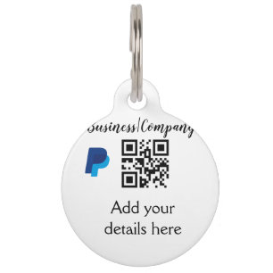 Einfache Unternehmenswebsite Barcode QR Name hinzu Haustiermarke