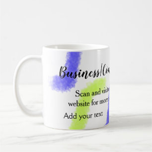 Einfache Unternehmenswebsite Barcode QR Name hinzu Kaffeetasse
