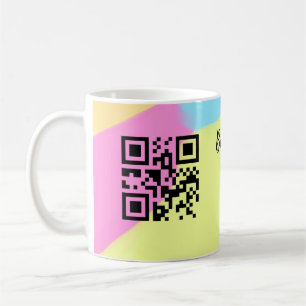 Einfache Unternehmenswebsite Barcode QR Name hinzu Kaffeetasse