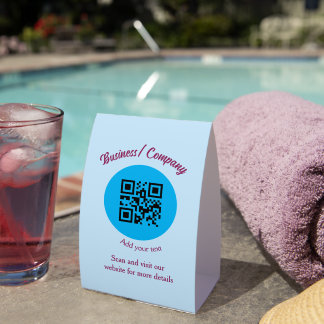 Einfache Unternehmenswebsite Barcode QR Name hinzu Tischaufsteller