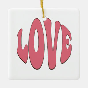 Einfache, urbane, moderne, coole Design-Liebe Keramikornament