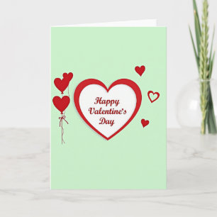 Einfache Valentinstag-Herzen-Karte Karte