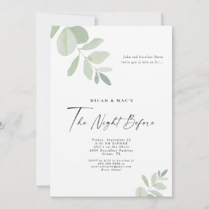 Einfache Vegetation Die Nacht vor dem Abendessen Einladung