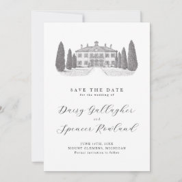 Einfache Veranstaltungsillustration Elegante Hochz Save The Date