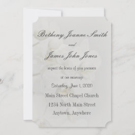 Einfache, verblasste Einladung zur Hochzeit