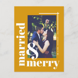 Einfache Verheiratete und fröhliche Weihnachtsferi Postkarte