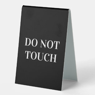 Einfache vertikale Zeichen, die keine Touch von Ze Tischaufsteller