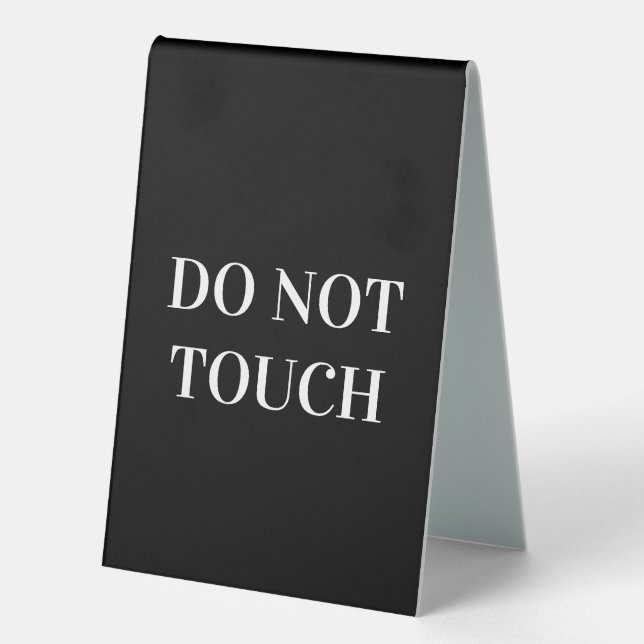 Einfache vertikale Zeichen, die keine Touch von Ze Tischaufsteller (Vorderseite)