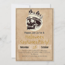 Einfache Vintage Halloween-Party Gothic Skull