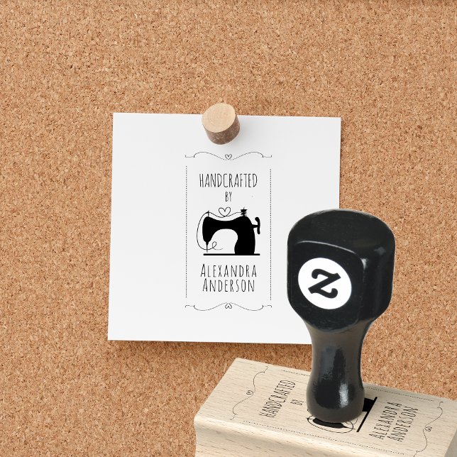 Einfache Vintage Nähmaschine Gummistempel (Simple Vintage Sewing Machine Hand Craft Rubber Stamp)