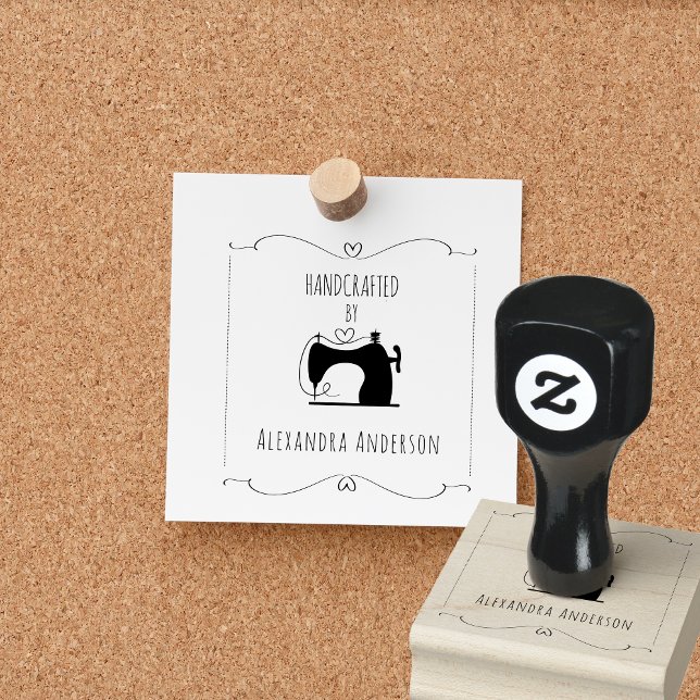 Einfache Vintage Nähmaschine Handfahrzeuge Gummistempel (Simple Vintage Sewing Machine Hand Craft Rubber Stamp)