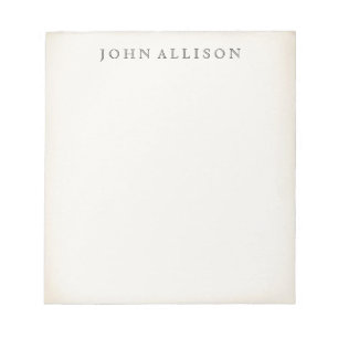 Einfache Vintage Notepad Notizblock