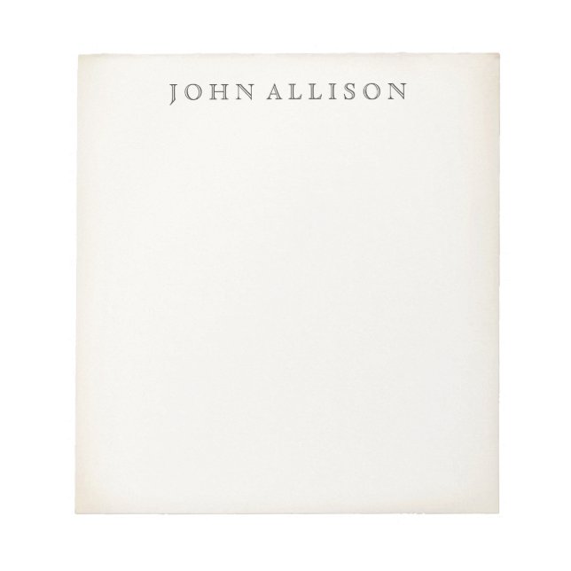 Einfache Vintage Notepad Notizblock (Vorderseite)