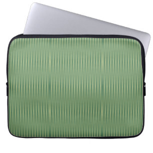 Einfache Vintage Olive Sage Grüne Streifen Laptopschutzhülle