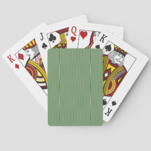Einfache Vintage Olive Sage Grüne Streifen Spielkarten
