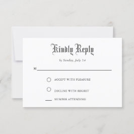 Einfache Vintage RSVP-Karte RSVP Karte