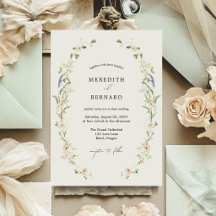 Einfache Vintage-Rustikal-Wildblumen-Hochzeit