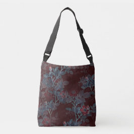 Einfache Vintage Viktorianische Rote Flora-Design| Tragetaschen Mit Langen Trägern