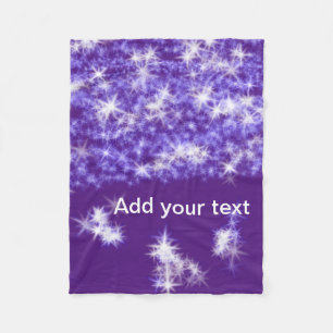 Einfache violette Glitter-Sternchen füge deinen Te Fleecedecke