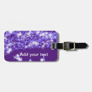 Einfache violette Glitter-Sterne fügen Sie Ihren T Gepäckanhänger