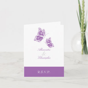 Einfache violette Schmetterling UAWG Anmerkung Einladung