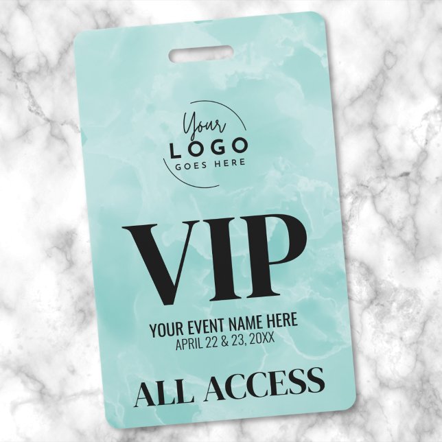 Einfache VIP-Veranstaltung für moderne Logos Ausweis (Event Your Logo All Access VIP Badge)