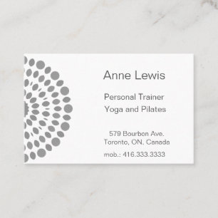 Einfache Visitenkarte für Pilates- oder Yogalehrer