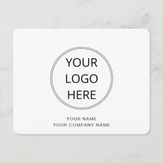 Einfache Visitenkarte mit Logo Mitteilungskarte
