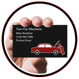 Einfache Visitenkarten für Automechaniker Visitenkarte
