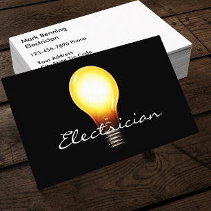 Einfache Visitenkarten für Elektriker Visitenkarte