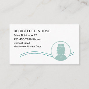 Einfache Visitenkarten für examinierte Krankenschw Visitenkarte