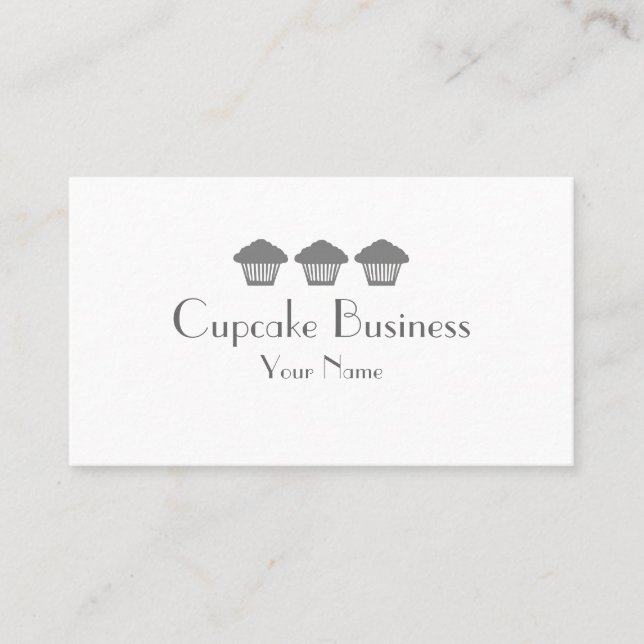 Einfache Visitenkarten für graue Kuchen Visitenkarte (Vorderseite)
