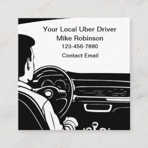 Einfache Visitenkarten für lokale Uber-Treiber Quadratische Visitenkarte