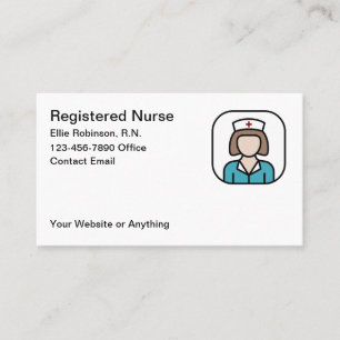 Einfache Visitenkarten für registrierte Krankensch Visitenkarte