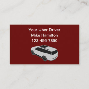 Einfache Visitenkarten für Uber-Fahrer Visitenkarte