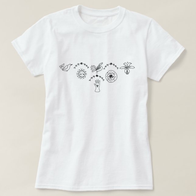 Einfache Völker - Block Sarahs Fielke des Monats T-Shirt (Design vorne)