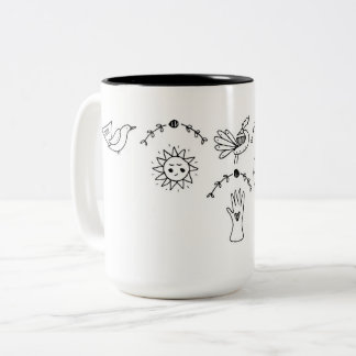 Einfache Völker - Block Sarahs Fielke des Monats Zweifarbige Tasse