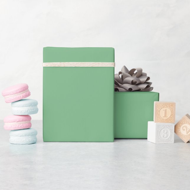 Einfache Vollfarbe schlicht Absinthe Pastellgrün Geschenkpapier (Babyparty)