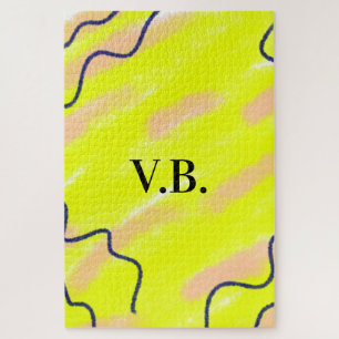 Einfache Vollfarben hinzufügen Name Text monogramm