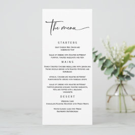 Einfache Vorlage des eleganten Hochzeitmenüs